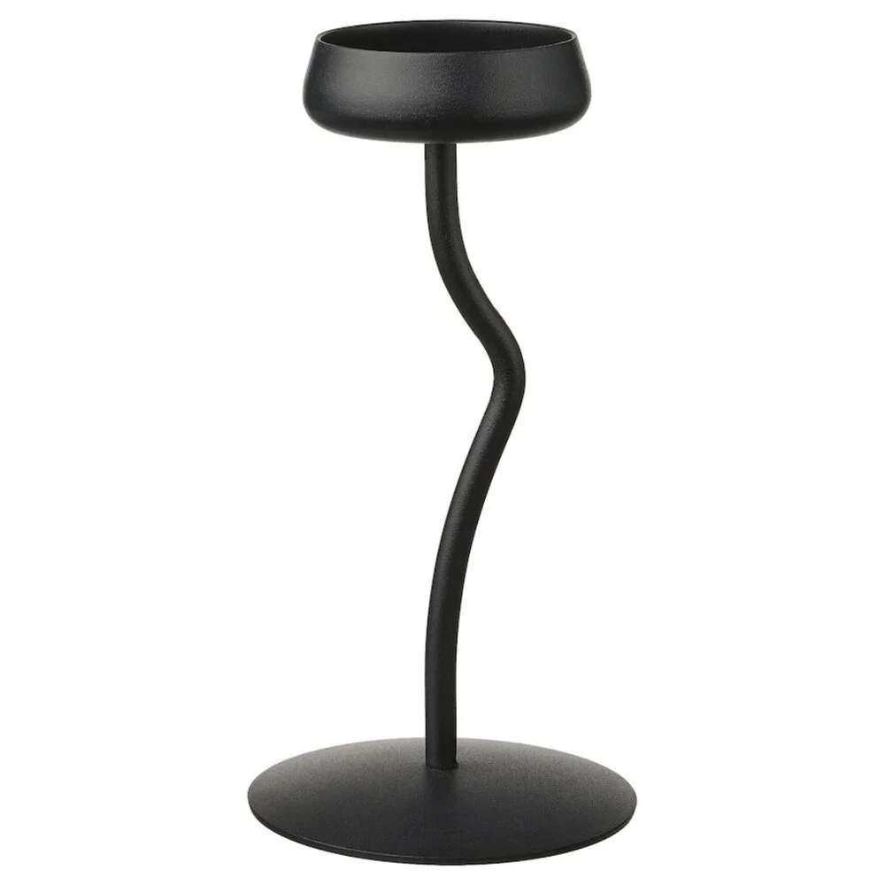 New ! Ikea Steel Candle Holder Black 9